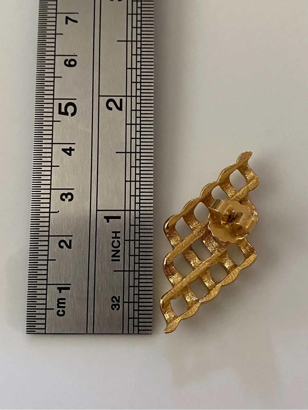 Gold Tone Rhombus Earrings - Women Jewelry